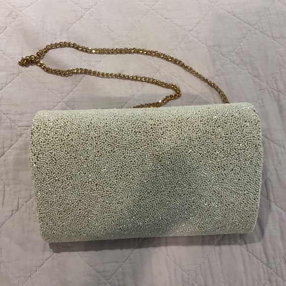 PRETTY ROBES Custom Hand Beaded Clutch Bridal Wedding Bride Bag - Picture 5 of 12